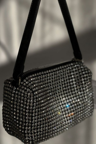 Medium bag with handle and crystals